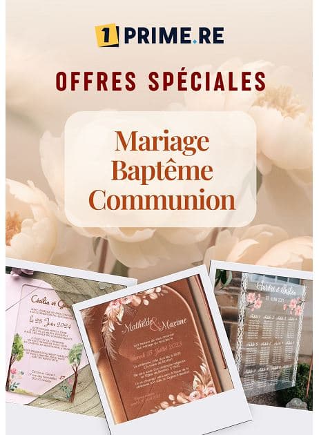OFFRES SPECIALES MARIAGE COMMUNION BAPTEME