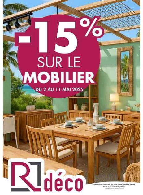 -15% SUR LE MOBILIER