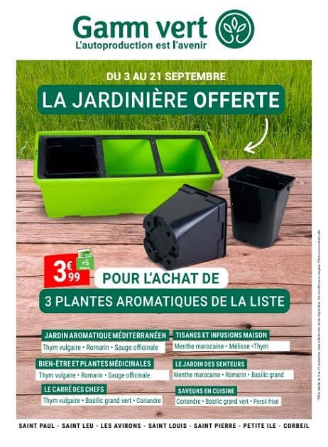LA JARDINIÈRE OFFERTE