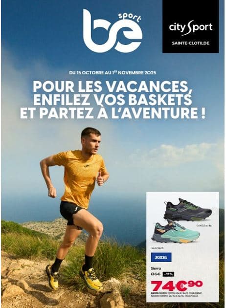 POUR LES VACANCES ENFILEZ VOS BASKETS ET PARTEZ À L'AVENTURE