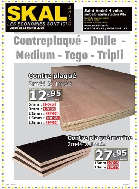 CONTREPLAQUÉ - DALLE - MEDIUM - TEGO - TRIPLI