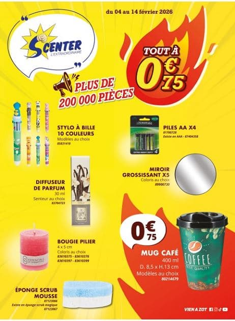 TOUT À 0€75