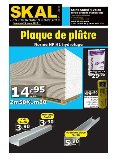 PLAQUE DE PLÂTRE