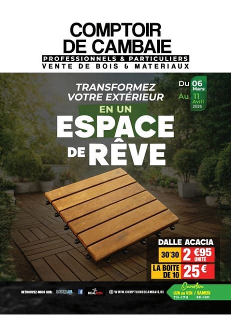 TRANSFORMEZ VOTRE EXTERIEUR EN ESPACE DE REVE!