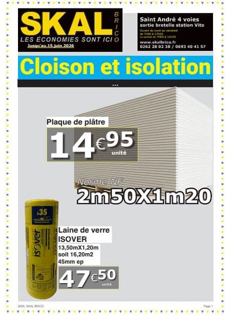 CLOISON ET ISOLATION