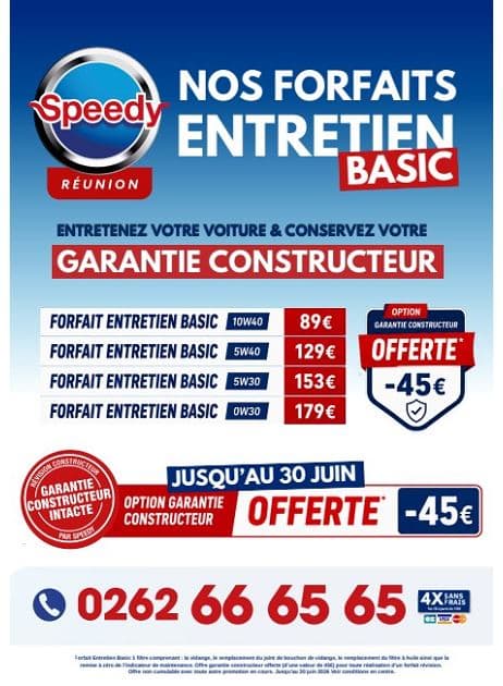 NOS FORFAITS ENTRETIEN BASIC