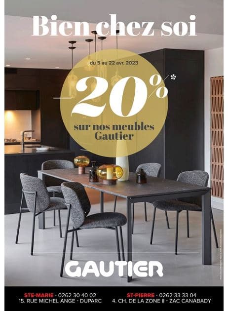 MOINS 20 POURCENT SUR NOS MEUBLES 