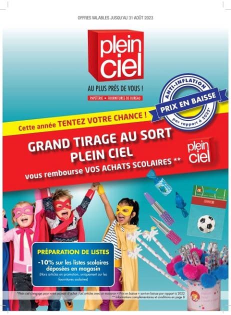 GRAND TIRAGE AU SORT PLEIN CIEL