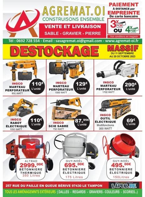 DESTOCKAGE MASSIF