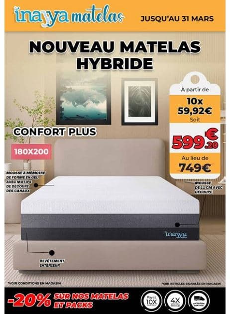 NOUVEAU MATELAS HYBRIDE