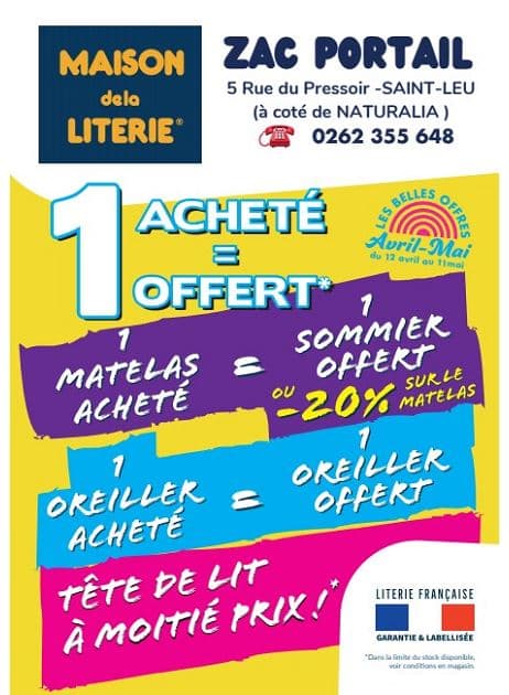 1 ACHETE = 1 OFFERT