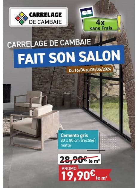 CARRELAGE DE CAMBAIE FAIT SON SALON