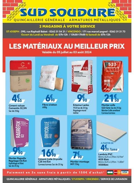 LES MATERIAUX AU MEILLEUR PRIX