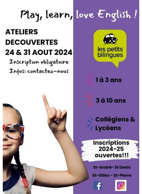ATELIERS DECOUVERTES 24 & 31 AOUT 2024