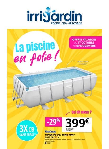 LA PISCINE EN FOLIE !