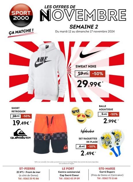 LES OFFRES DE NOVEMBRE