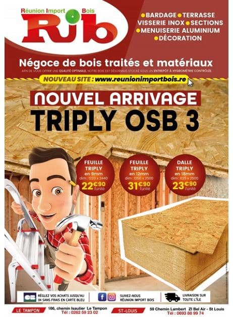 NOUVEL ARRIVAGE TRIPLY OSB 3