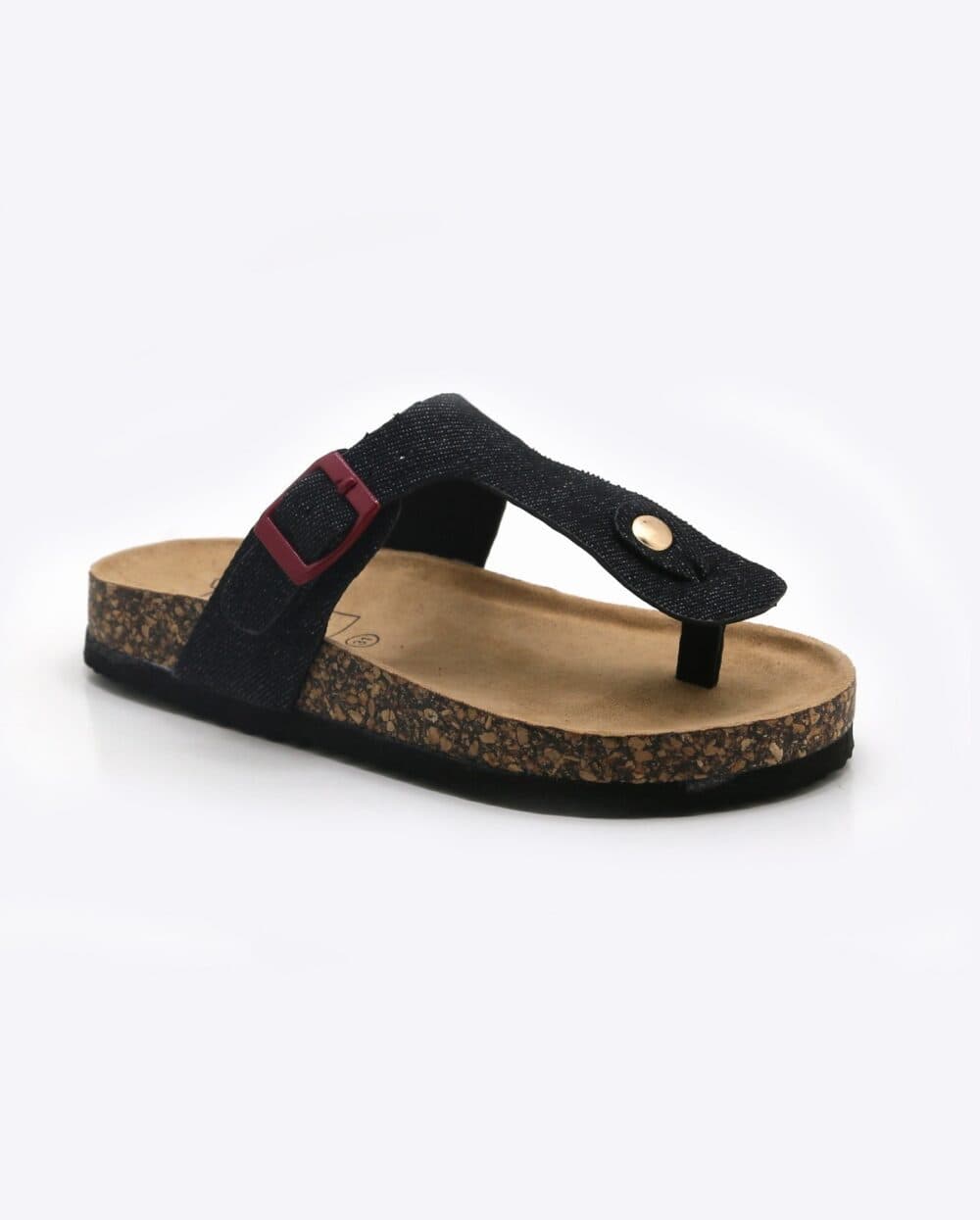 MULE PLATE JUNIOR GARCON DENIM NOIR