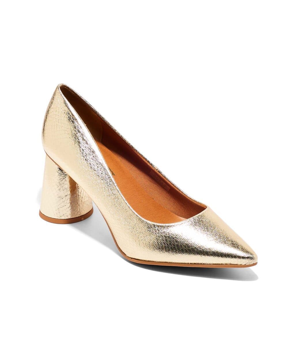 ESCARPIN FERME FEMME OR