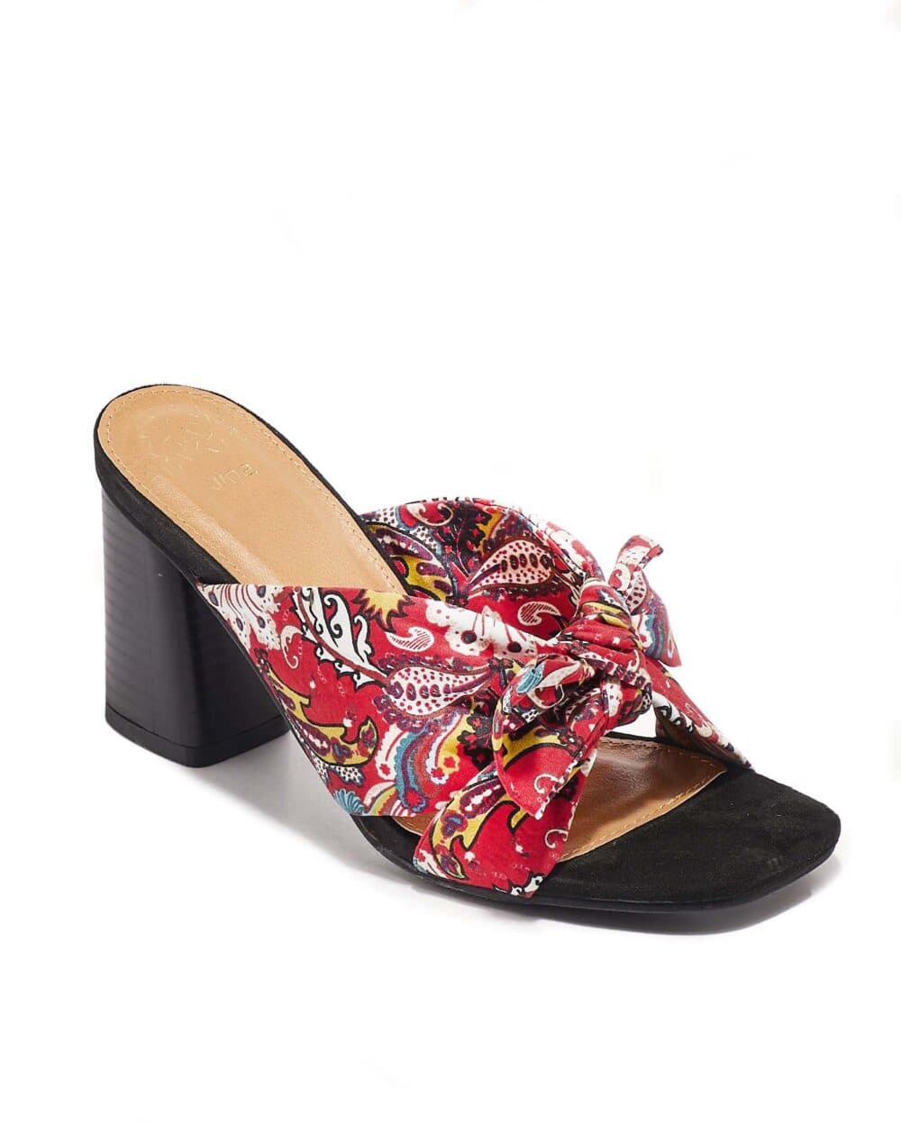 MULE TALON DECROCHEE FEMME NOIR ROUGE