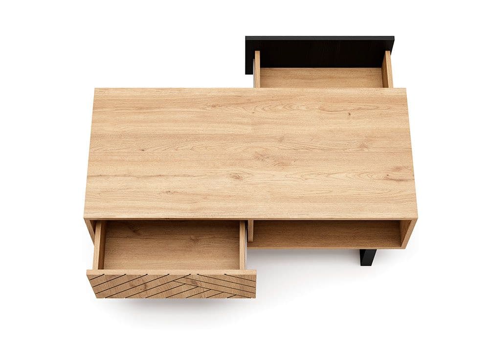 Table Basse 2 Tiroirs (Collection Séjour Madona) - Image 2