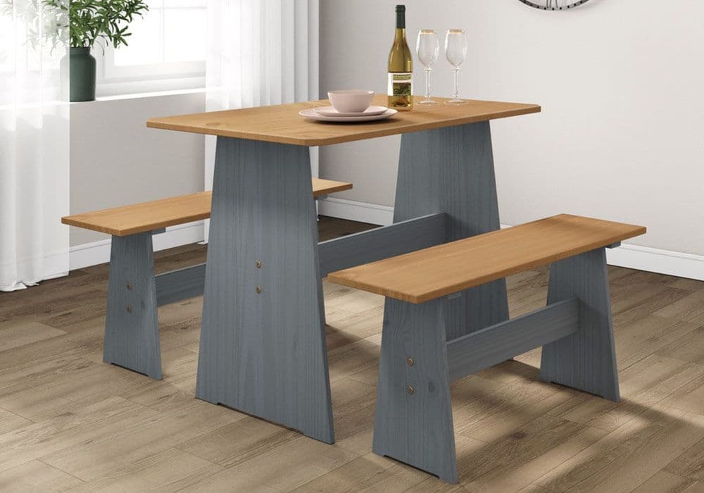 Ensemble Table avec 2 Bancs Olena - Image 1