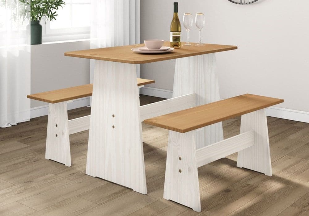 Ensemble Table avec 2 Bancs Olena - Image 2