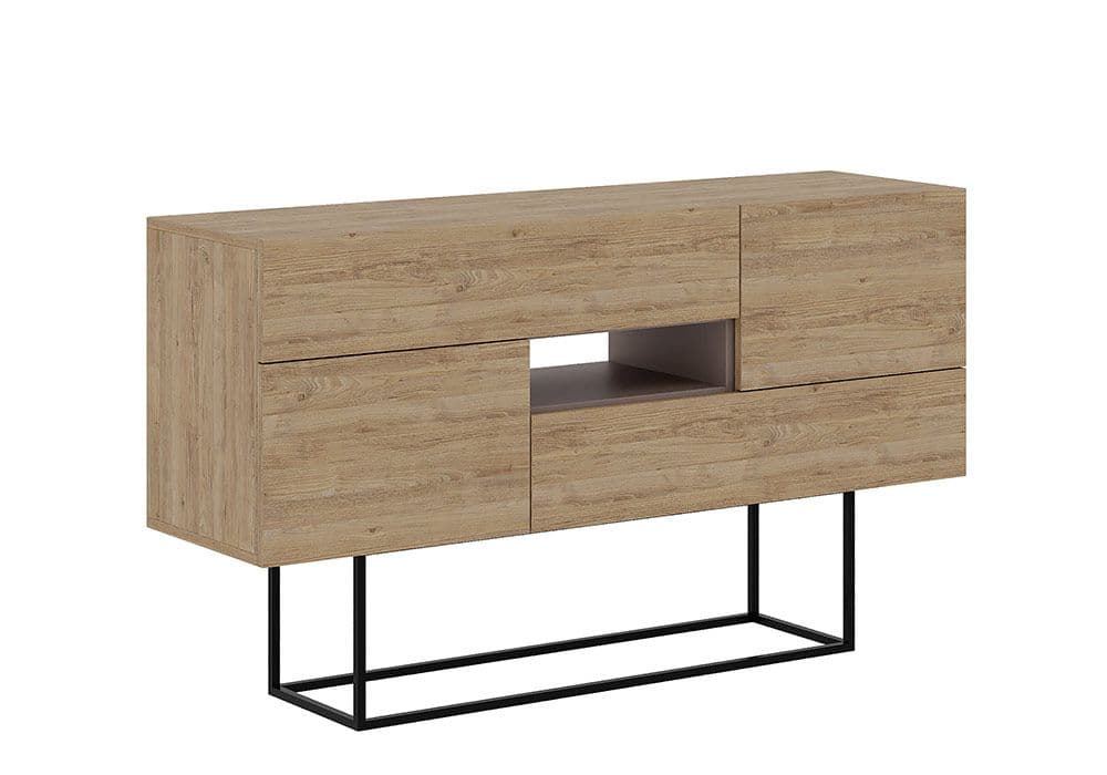 Buffet Bas 2 Portes 2 Tiroirs (Collection Titan) - Image 3