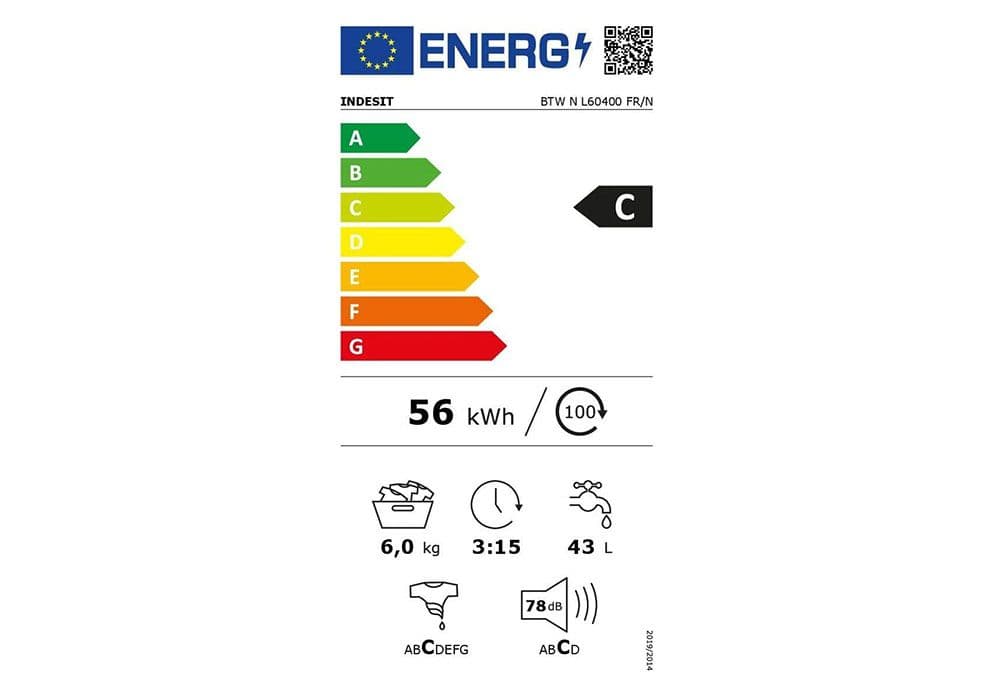 Lave-Linge Top 6.5kg INDESIT (BTWNL60400FR) - Image 5