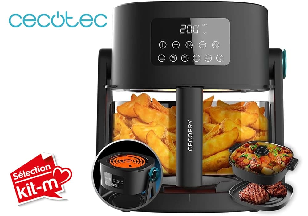 Friteuse sans Huile Réversible 3en1 1500W Cecofry Flip&Grill 450 Cecotec (4952) - Image 1