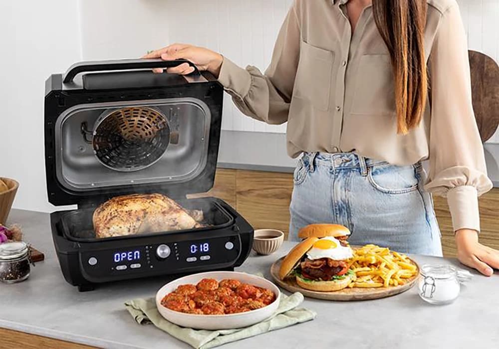 Pack Friteuse et Grill Multifonction sans Huile Cecofry FireDome 8000 Pro Cecotec (4950) +  Set de 6 Couteaux de Cuisine Swiss Chef Cecotec Offerts (1023) - Image 4