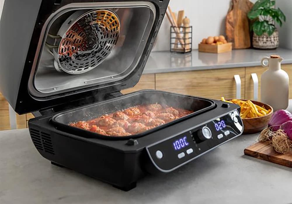 Pack Friteuse et Grill Multifonction sans Huile Cecofry FireDome 8000 Pro Cecotec (4950) +  Set de 6 Couteaux de Cuisine Swiss Chef Cecotec Offerts (1023) - Image 5