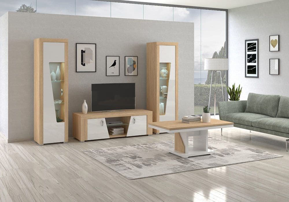 Argentier 1 Porte LED (Collection Bristol Blanc) - Image 1