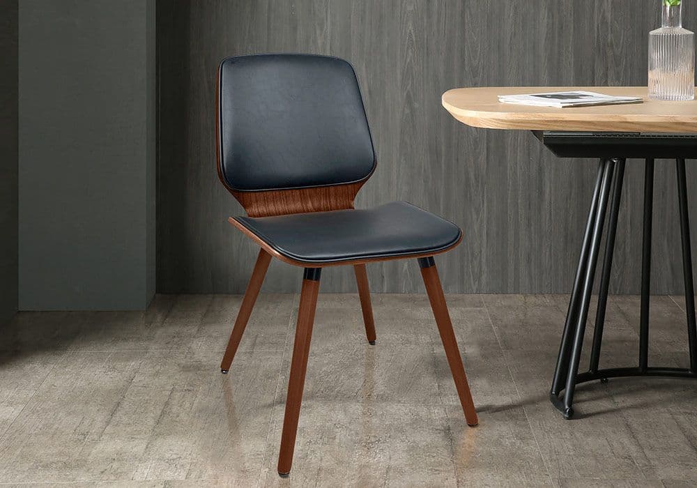 Lot de 6 Chaises En PU Noir JEFF - Image 1