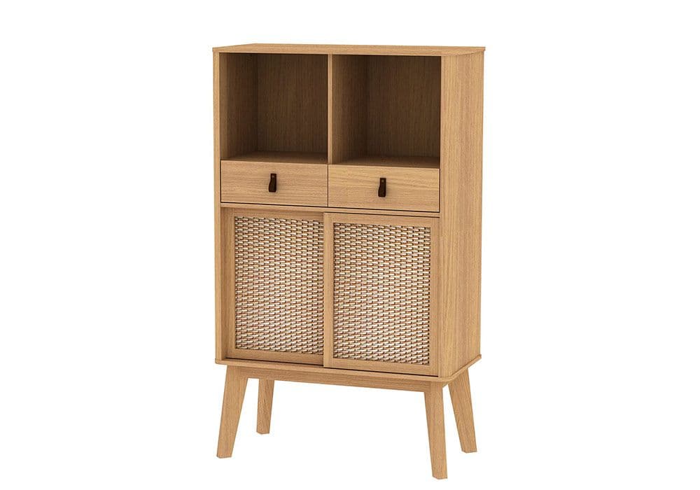 Meuble de Rangement 2 Portes 2 Tiroirs (Collection Malang Zen) - Image 1