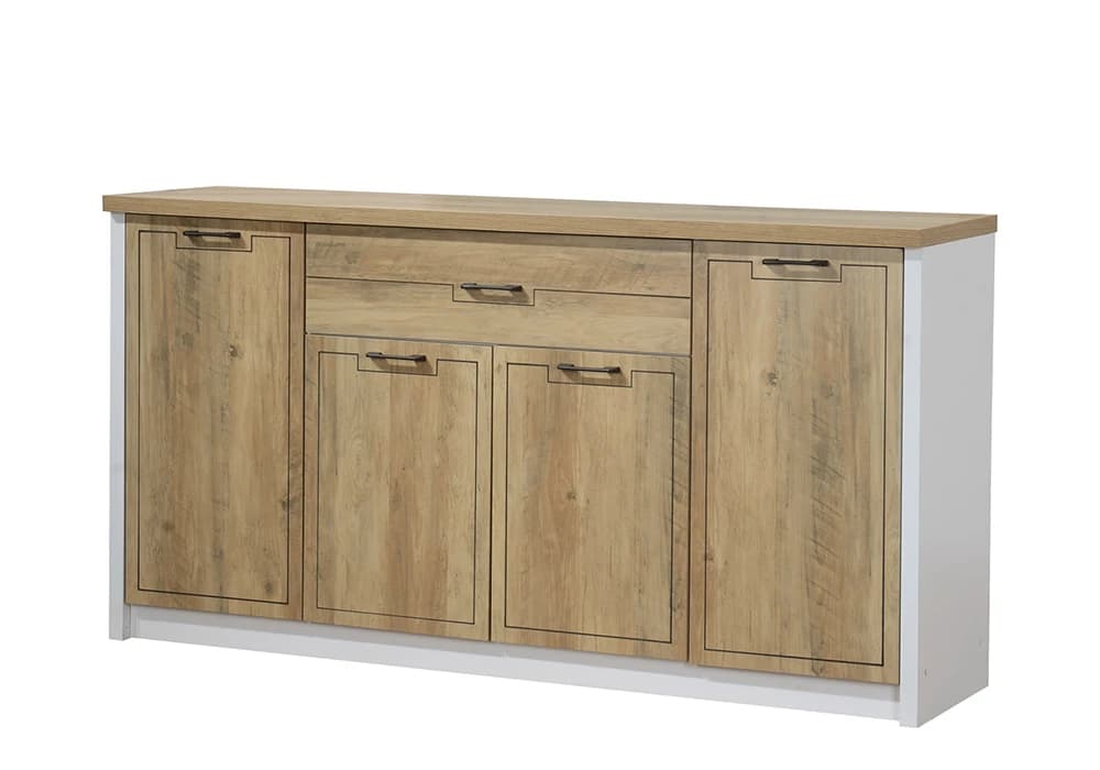 Buffet Bas 4 Portes 1 Tiroir (Collection Bianca) - Image 2