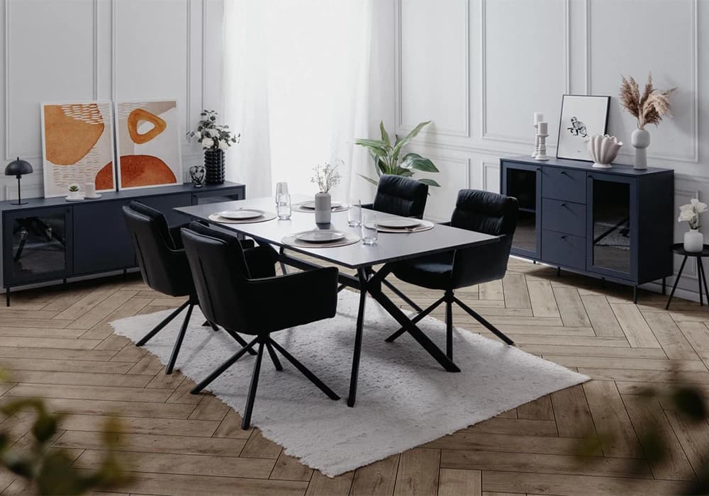 Meuble TV 2 Portes (Collection Caracas Bleu Navy) - Image 2