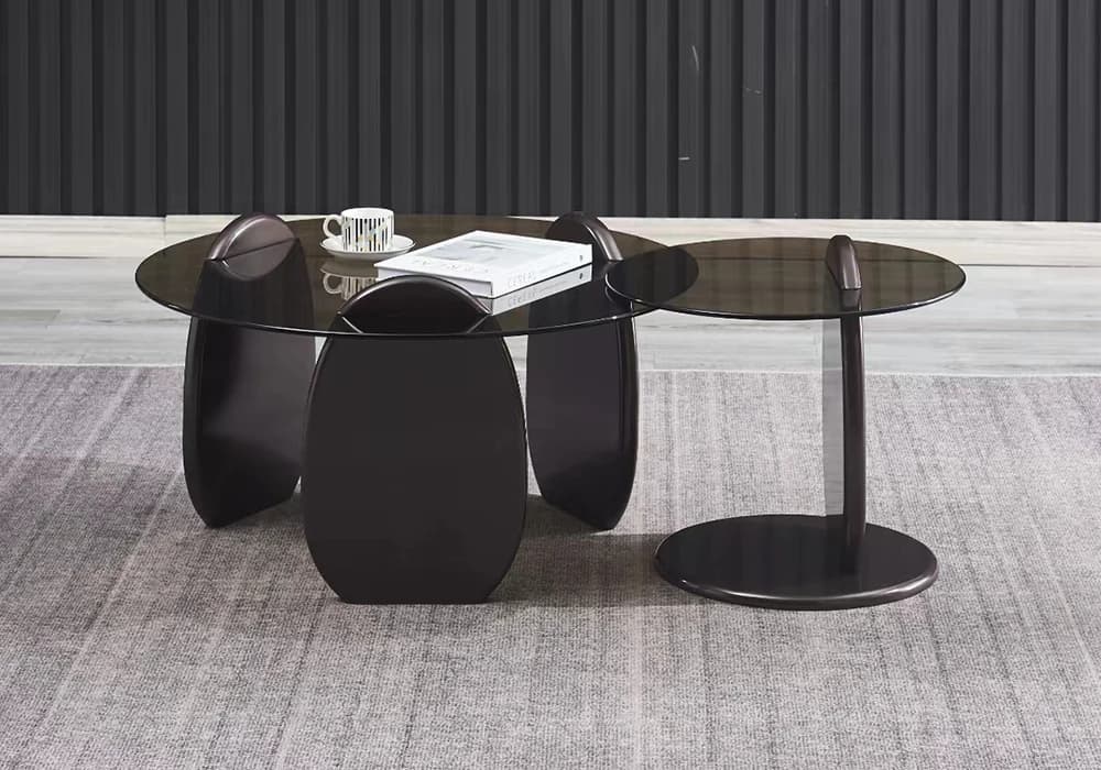 Set 2 Tables de Salon Noir Laurence - Image 1