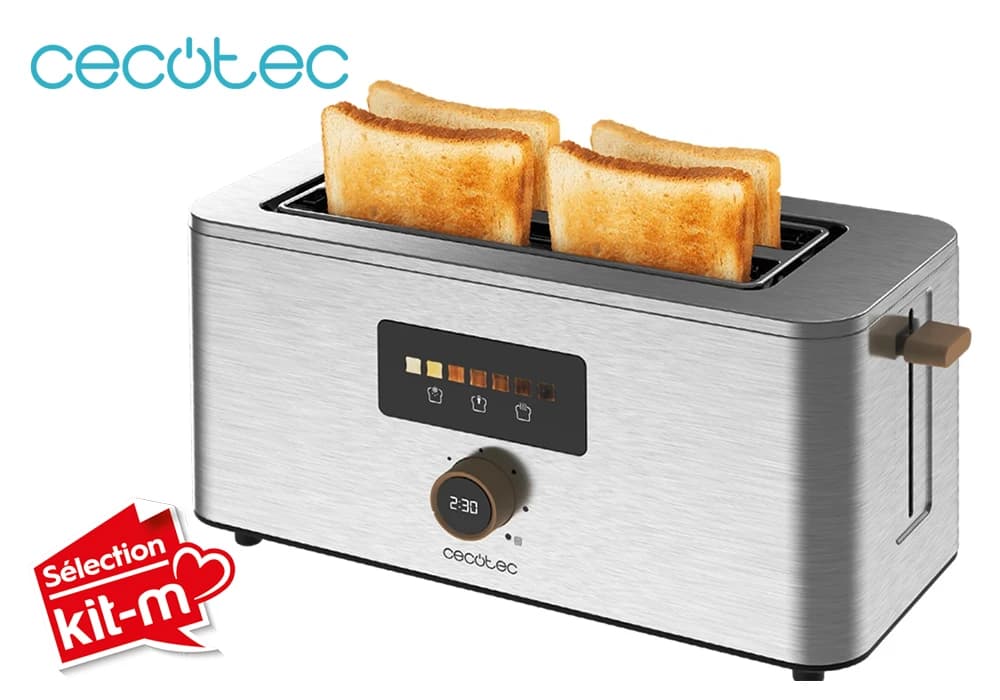 Grille Pain 2 Fentes Longues Touch&Toast Double Cecotec (4844) - Image 1