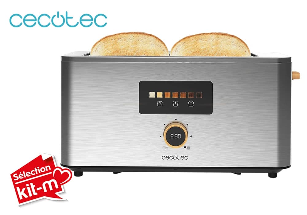 Grille Pain 2 Fentes Longues Touch&Toast Double Cecotec (4844) - Image 2