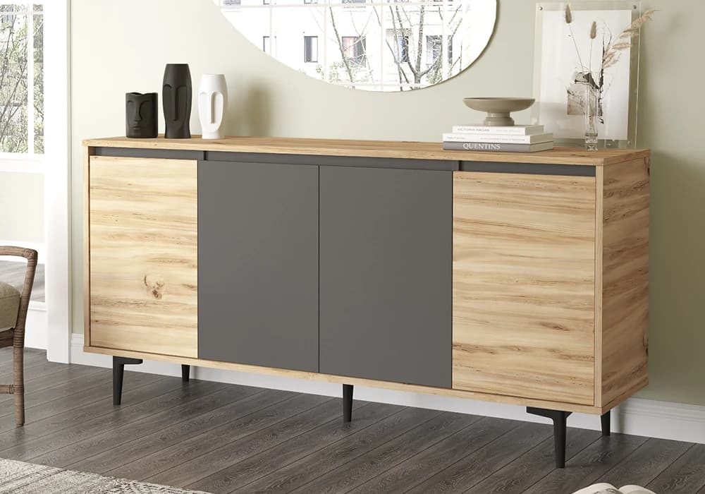 Bahut Bas 4 Portes (Collection Candis) - Image 1
