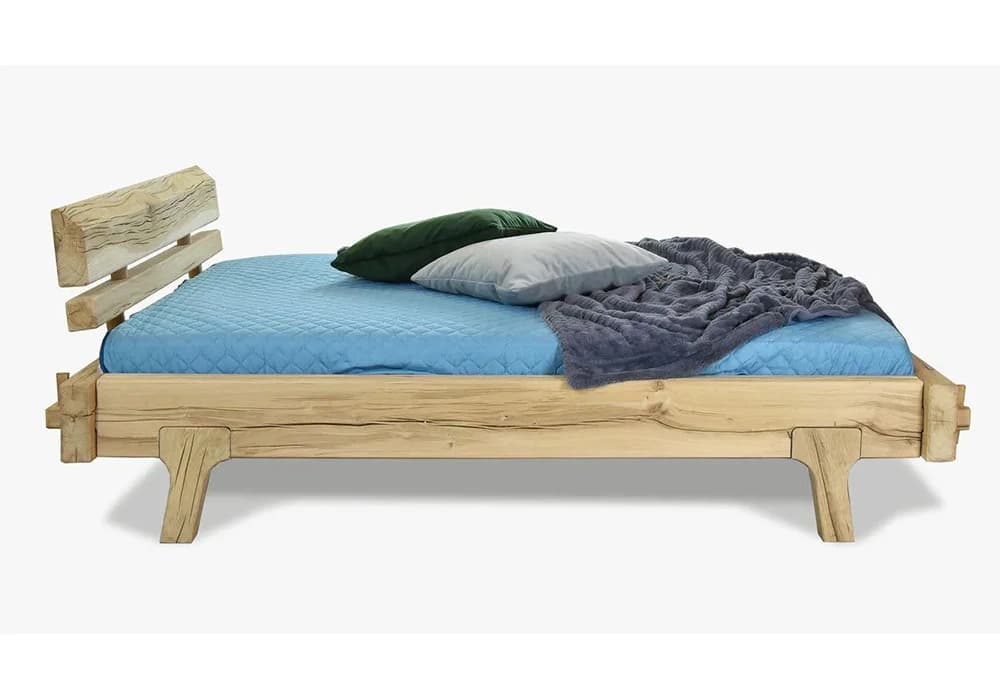Lit 160x200cm en Bois de Manguier (Collection Scandinave) - Image 3