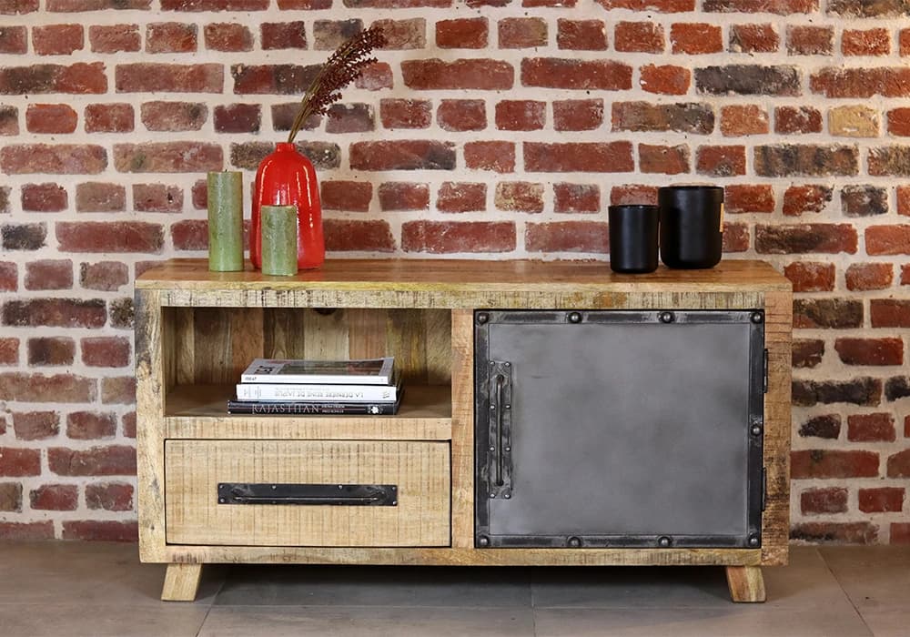 Meuble TV 1 Porte 1 Tiroir (Collection Phoenix) - Image 1