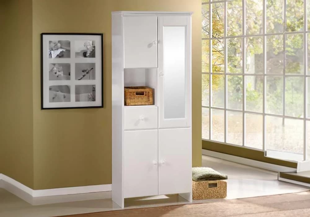 Armoire de Salle de Bain 4 Portes 1 Tiroir Karen - Image 1