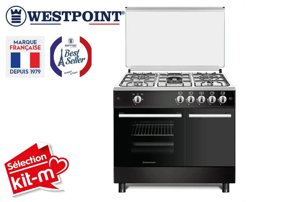 Cuisinière 5 Feux Gaz Butanette + Four Électrique Westpoint (WCLR9650E6CCIBN) - Image 1