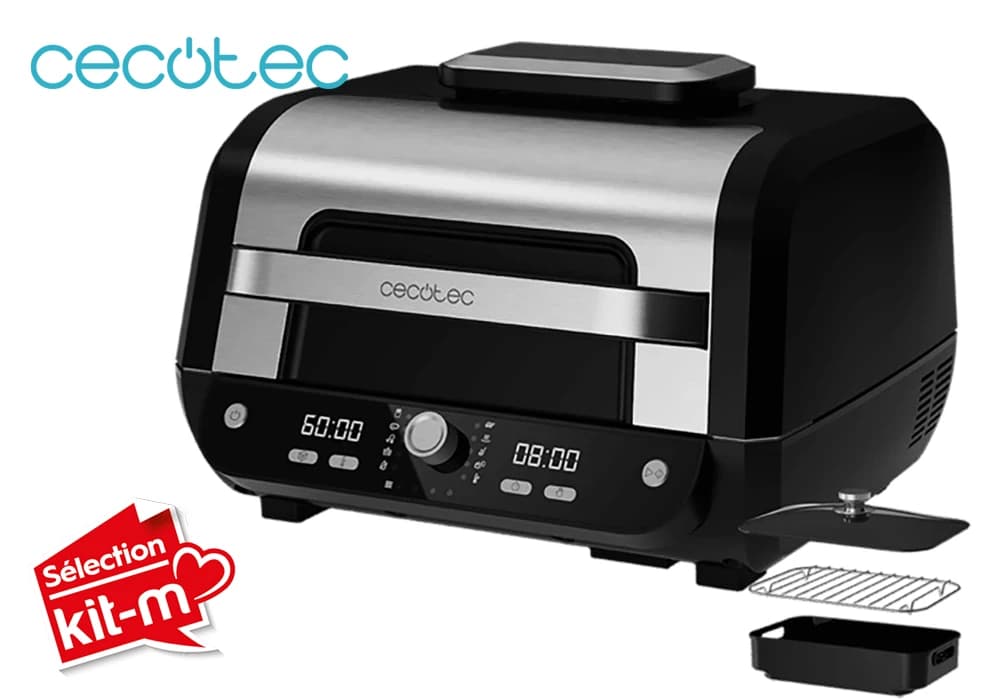 Pack Friteuse et Grill Multifonction sans Huile Cecofry FireDome 8000 Pro Cecotec (4950) +  Set de 6 Couteaux de Cuisine Swiss Chef Cecotec Offerts (1023) - Image 3