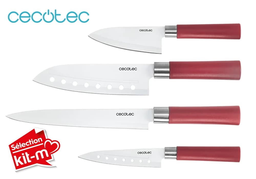 Set de 4 Couteaux Professionnels en Céramique Style Santoku Cecotec (1003) - Image 1