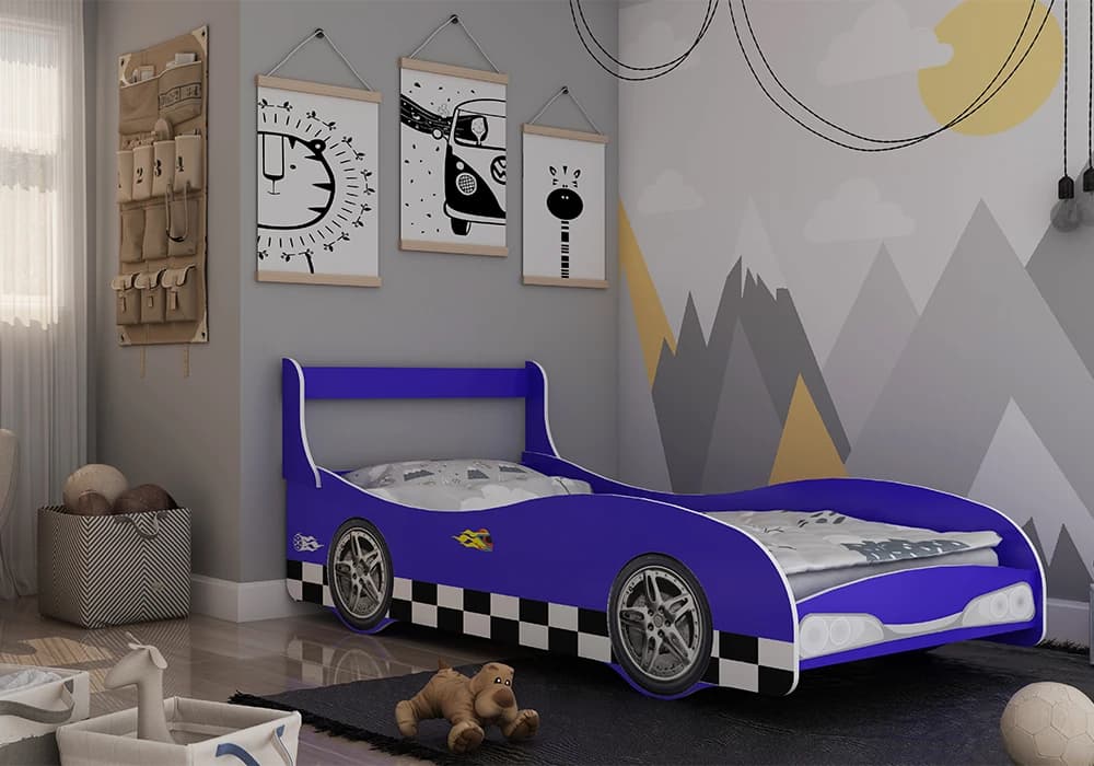 Lit 90x190cm RALLY Bleu - Image 1