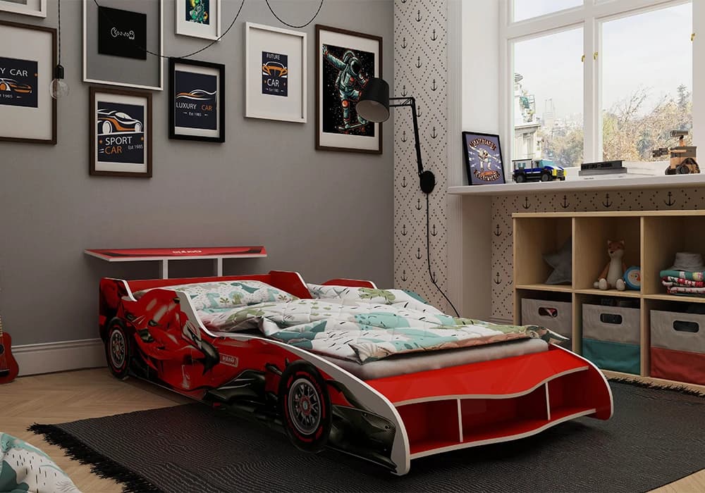 Lit 90x190cm F1 Rouge - Image 1