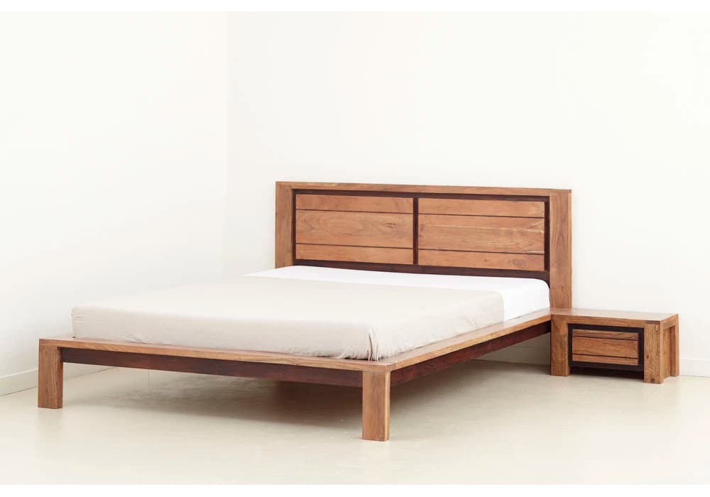 Lit 180x200cm en Bois d'Acacia (Collection Sweden) - Image 3